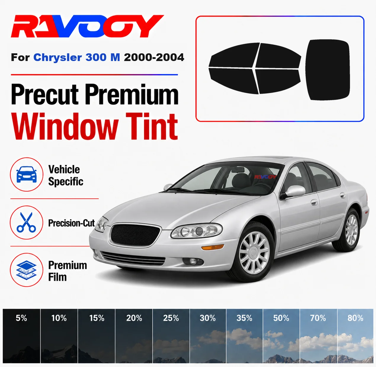 premium-precut-window-tint-kit-front-rear-windows-rear-windshield-for-chrysler-300-m-2000-2004-complete-set-nano-ceramic-film