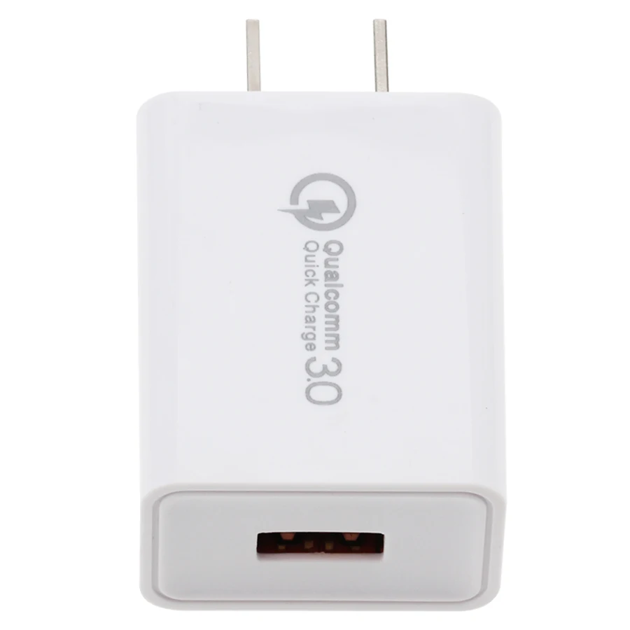 500pcs US Quick Charge 3.0 USB Charger Fast Charging Portable Mobile Phone Chargers For iPhone Xiaomi QC3.0 18W Travel Adapter