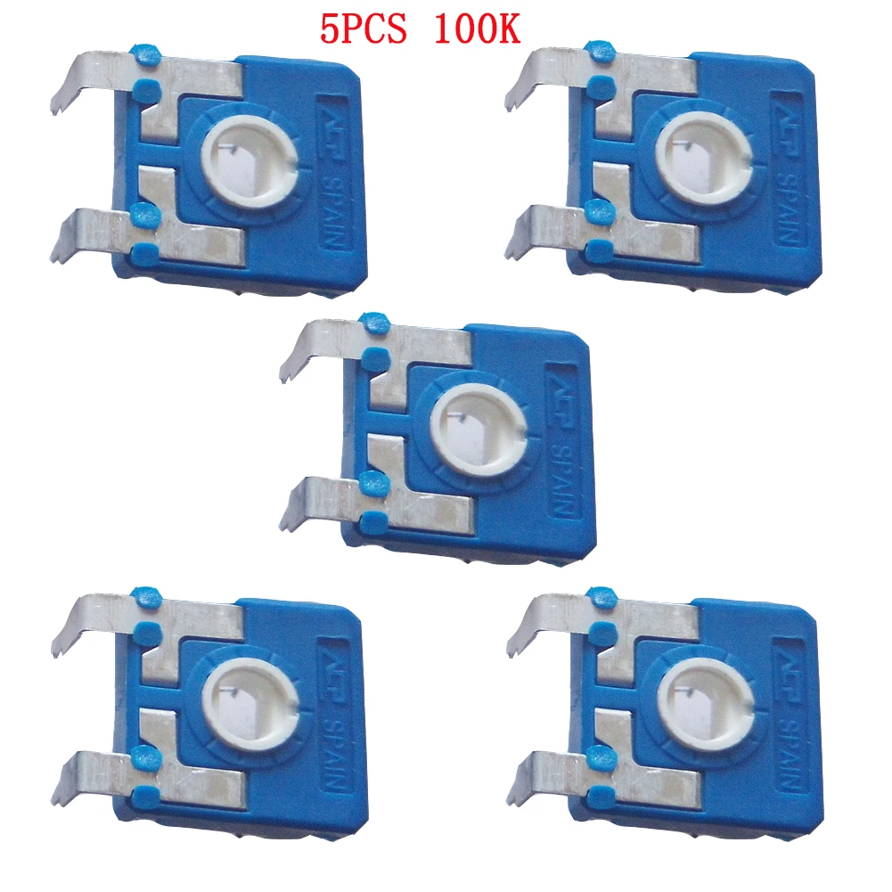 5Pcs 10K/100K Vertical Adjustable Potentiometer 14MMX14MM CA14NV17.5 10K Ohm 100K Ohm Vertical Potentiometer