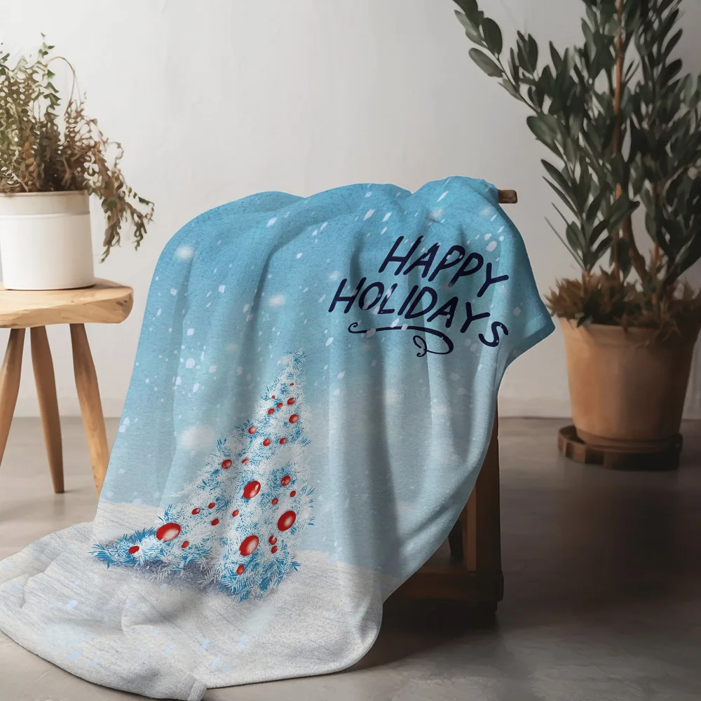 

TuniuWinter Christmas Tree Throw Blanket Soft Plush Sofa Bed Home Decor Gift