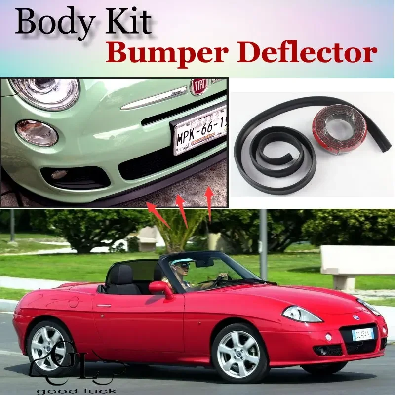 Bumper Lip Deflector Lips For Fiat Barchetta Front Spoiler Skirt For TopGear friends Car View Tuning / Body Kit / Strip