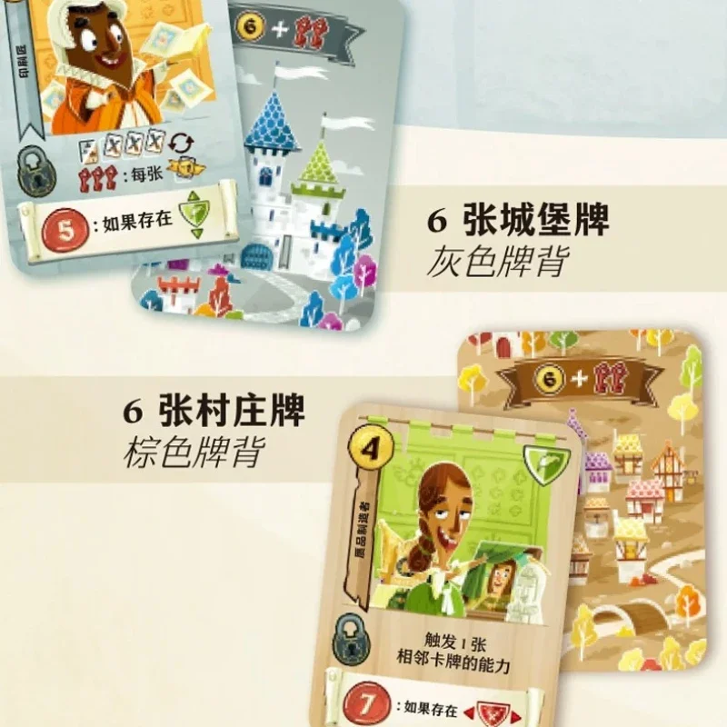 Castle Combo Dungeon Visitors Expansion Board Game Cards Family Party Strategy Tabletop Game for Kids Students Adult Gathering