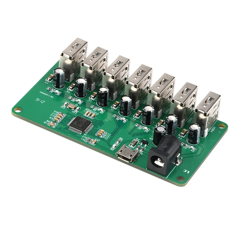

Оптимальный модуль концентратора DC5V USB 2.0 от 1 до 7 портов USB-концентратор Семипортовый разветвитель Модуль расширения со светодиодом 480 Мбит/с