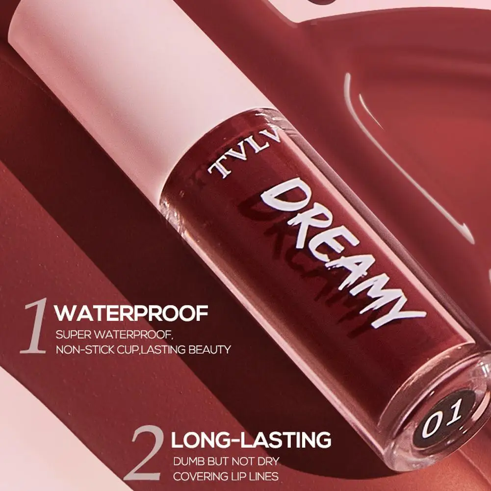 Matte Wasserfeste Lippenglasur Leichtgewichtig Zart Glatt Langanhaltend Ohne Ausbleichen Lippenstift 10 Stück TVLV DREAMY Lipgloss-Set