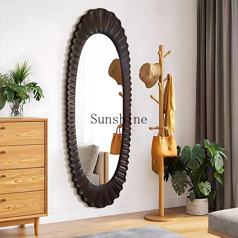 

American retro home entrance wall hanging household special-shaped fitting mirror