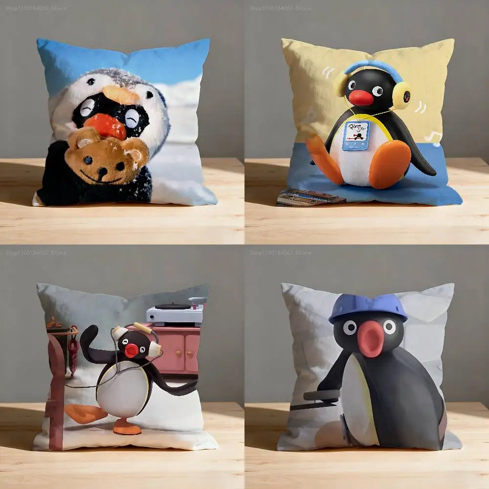 

P-Pingu Pillowcases Bedroom Living Room Sofa Home Decor Polyester Cushion Cover with Zipper