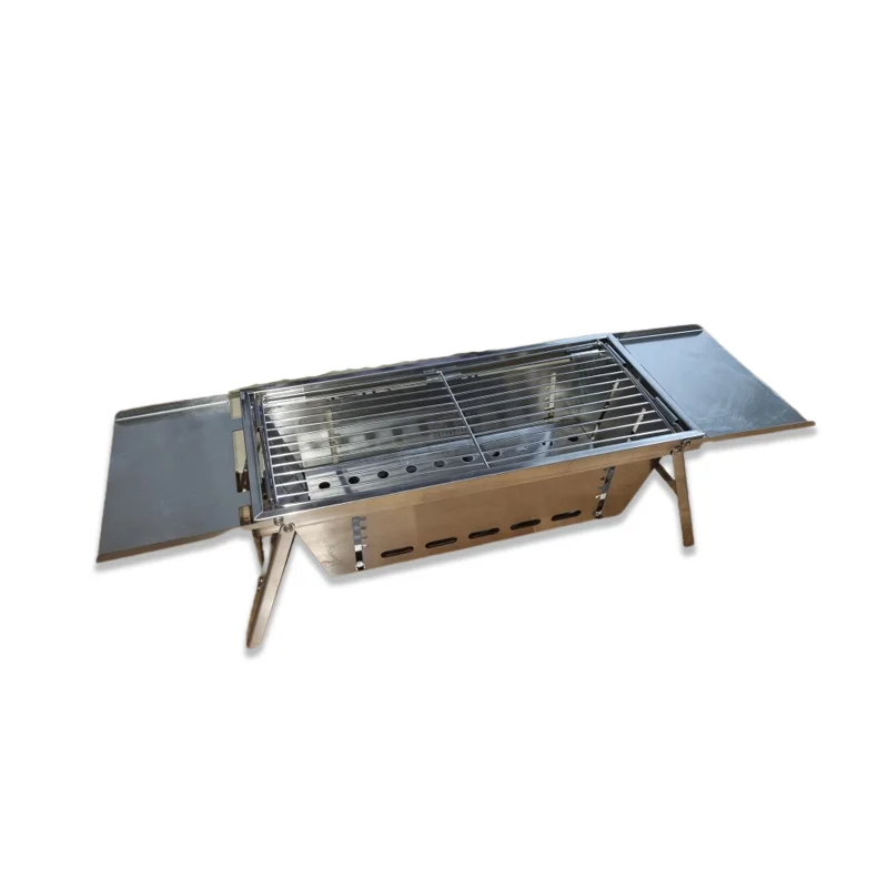 Stainless Steel Folding Portable Barbecue Stove, Detachable Charcoal Firewood Stove, Outdoor Camping, Picnic Appliances