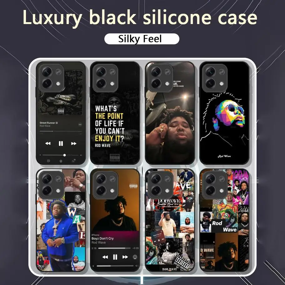 Rod Wave Fashion cool  Phone Case For Xiaomi Redmi Note 13,12,11, 10 Pro Plus S,  5G, 12S, Soft Black Phone Cover