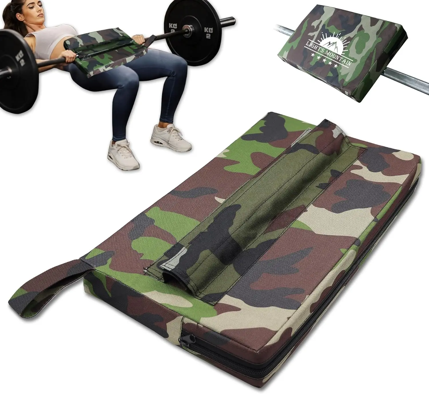 

Square Hip-Thrust Pad Protective Extra Thick Foam pad for Barbell Weightlifting Hip Thrusts and Glute Bridges Workouts Home Gym