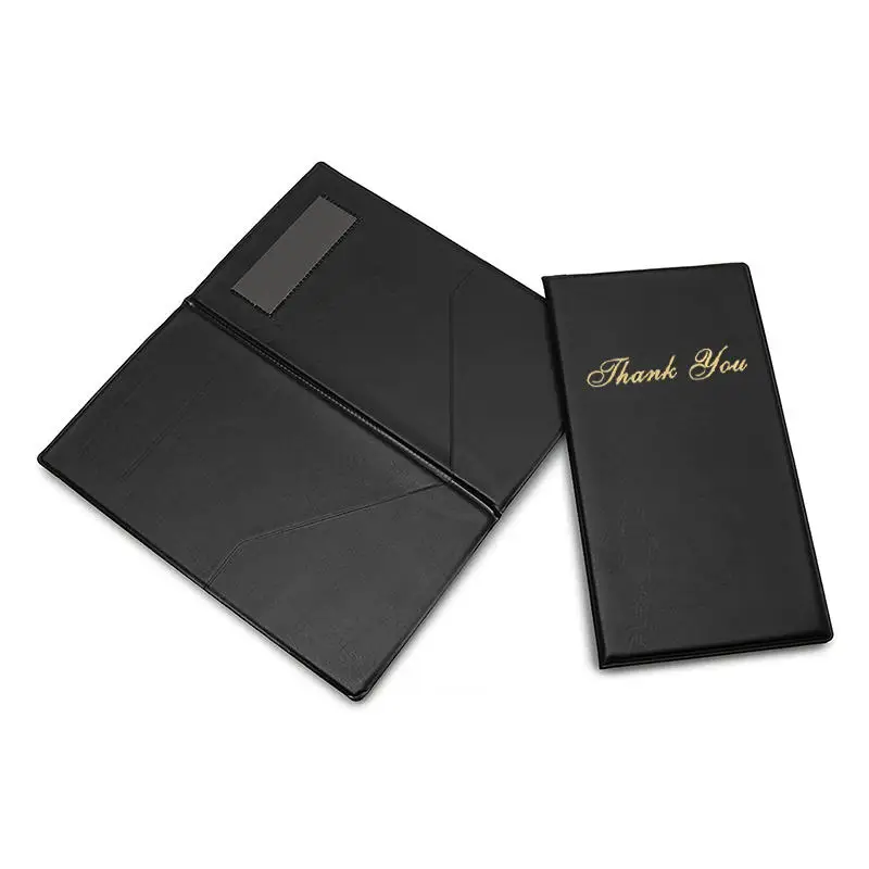 Regalos de control de restaurante, soporte para facturas de control de invitados con clip magnético, regalos de control de cuero PU para bares, servicio de comida