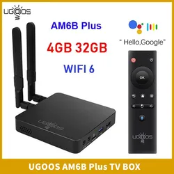 Ugoos AM6B Plus TV BOX Android 9 Amlogic S922X-J WIFI6 4GB 32GB Set Top Box 2.2GHZ LPDDR 4K Media Player 2.4/5G 1000M Iptv Box