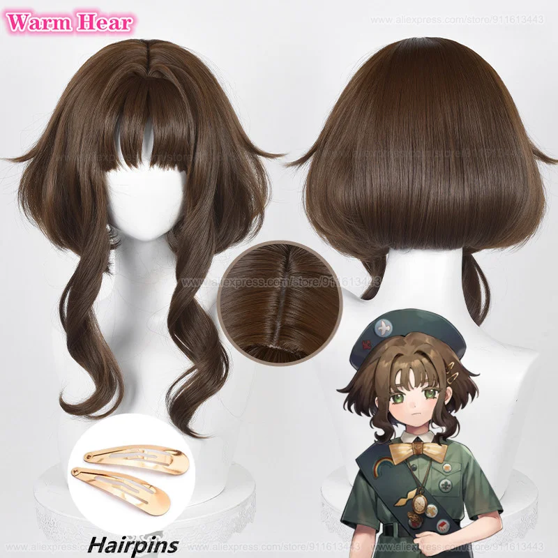 

High Quality Eagle Cosplay Wig Game Long 50cm Brown Wig Cosplay Anime Wig Heat Resistant Synthetic Wigs + Wig Cap