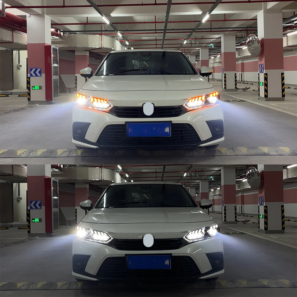 DK Motion Gemodificeerde Auto Koplamp Led Koplamp Montage Voorlamp Voor Honda Civic Sedan 11e Gen 2022 2023 2024