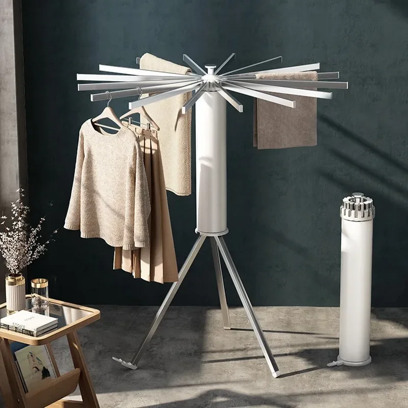 Foldable Octopus Clothes Drying Rack Indoor Outdoor Balcony Hanger Multi Layer Laundry Pole for Quilt Towel Socks Storage