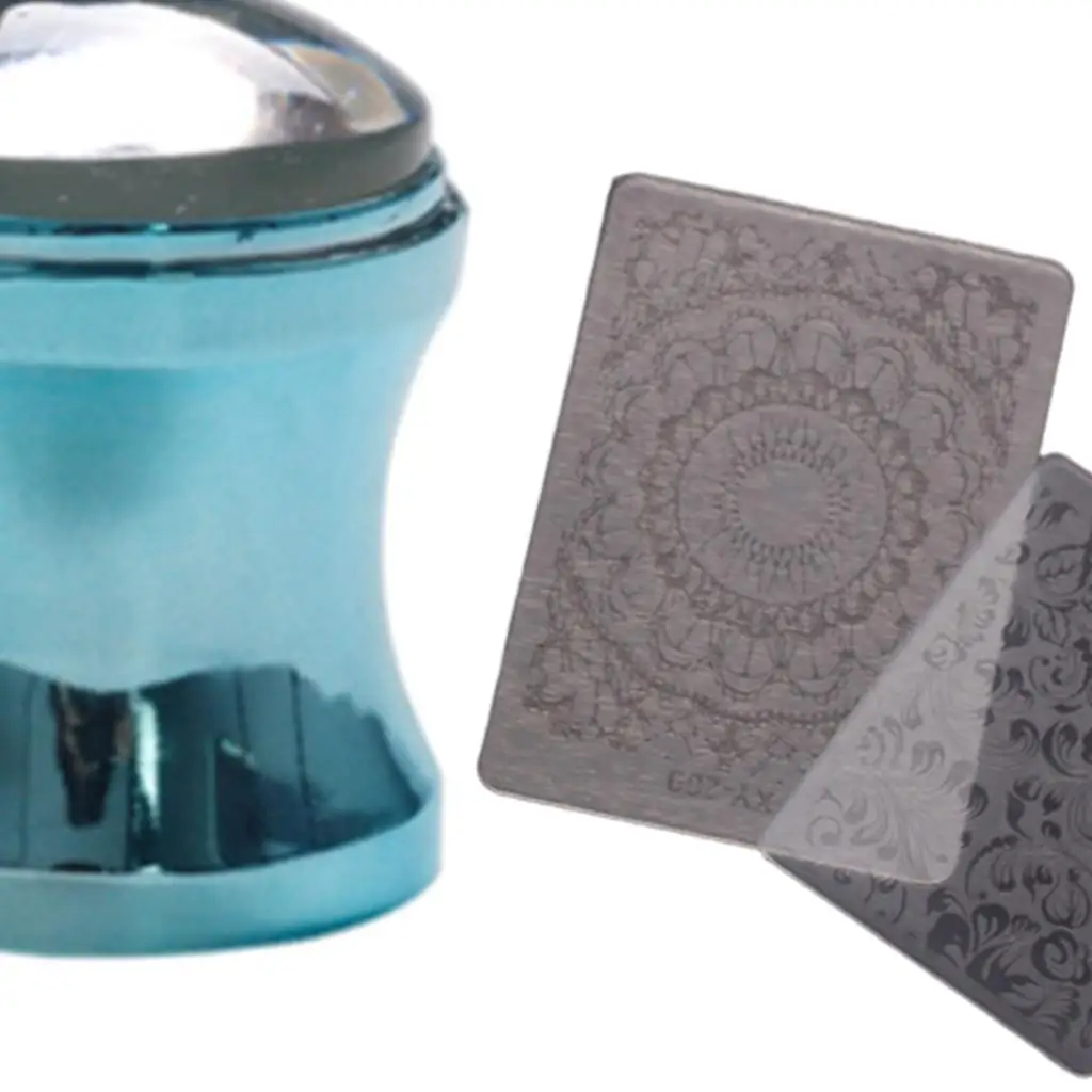 네일 아트 실리콘 스탬퍼 스크레이퍼 키트 도구 DIY 여성용 재사용 가능한 홈