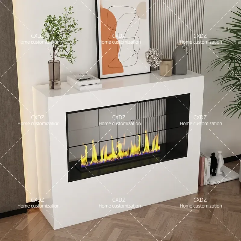 American Light Luxury Mantel Simple Embedded Humidifier Simulation Electronic Flame 3D Atomization Furnace Core Decorative
