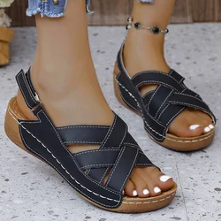 Woman Shoes Sandals Summer Sandals Ladies Elegant Women Shoe Wedge Shoes For Women Soft Footwear Female Women Outdoor Sandals