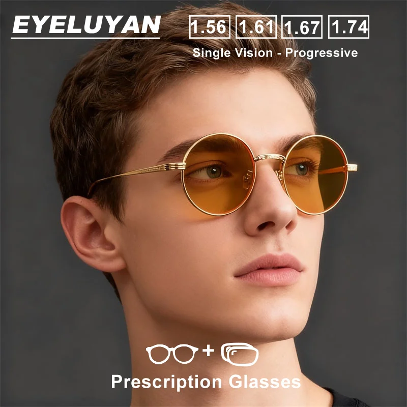 

EYELUYAN Polarized Prescription Sunglasses Men Women Night Vision Driving Eyelgasses Custom Myopia Hyperopia Progressive Glasses