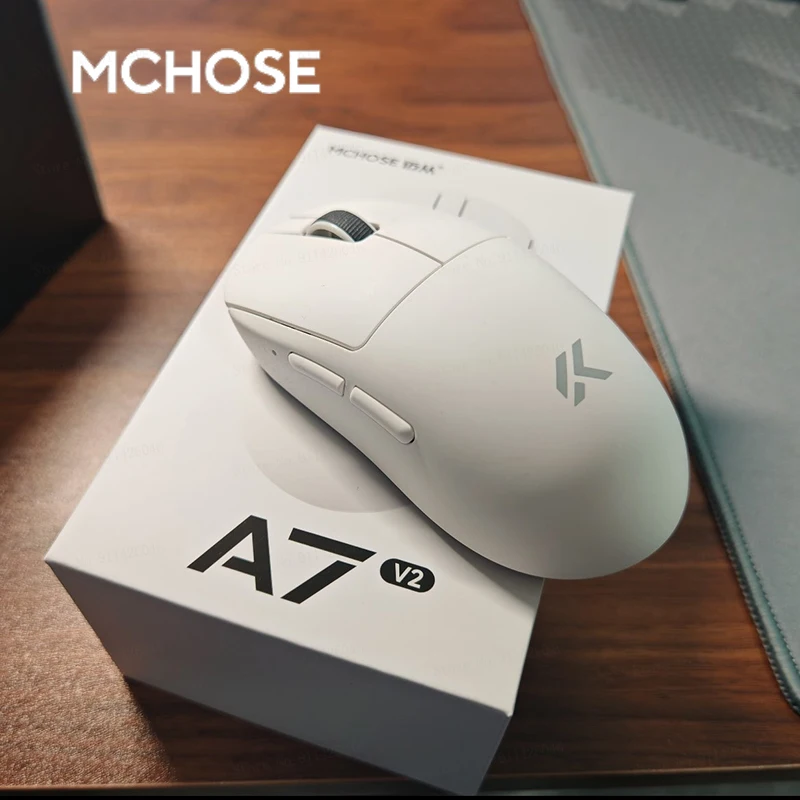 New Mchose A7 & A7v2 Advanced Lightweight Wireless Mouse Tri-Mode Connection Gaming Office Mouse Christmas Gift For Boys