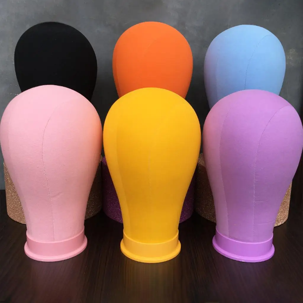 22 inch Canvas Block Head Mannequin Head, Canvas Wig Block Head, Styling Head