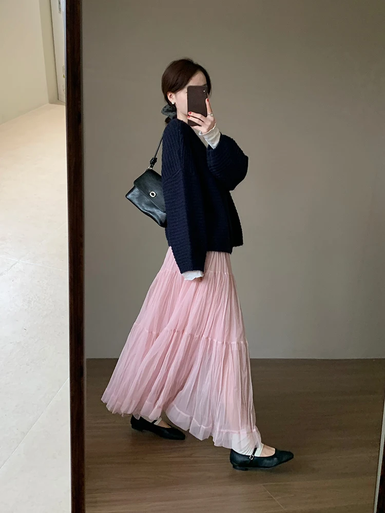 

Женская пышная юбка с высокой талией, модная новинка весны, из хлопка, с подкладкой, классическая, в пол.