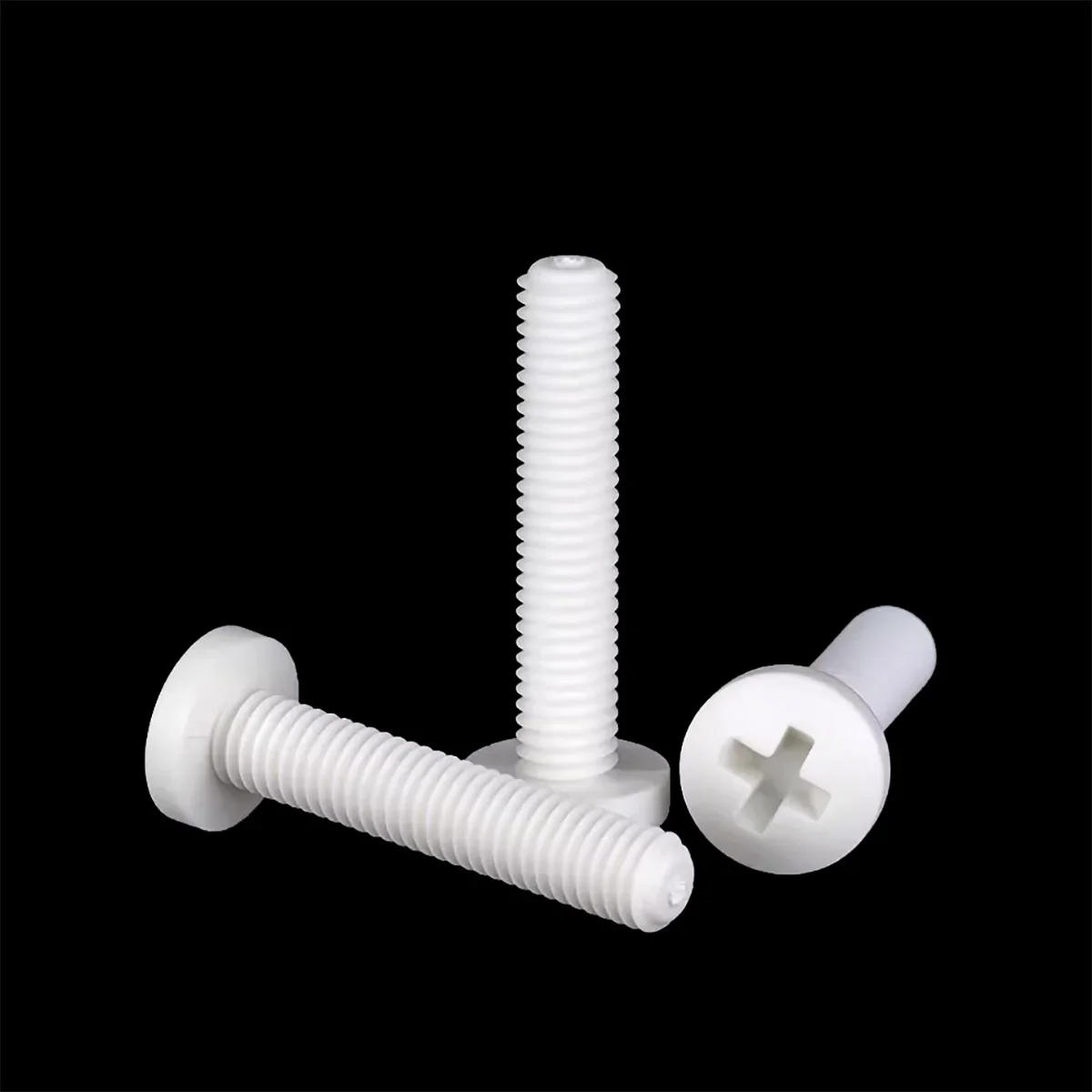 

M2-M10 PP Polypropylene Phillips Groove Pan Head Bolt Plastic Insulation Acid And Alkali Resistant Round Head Screw