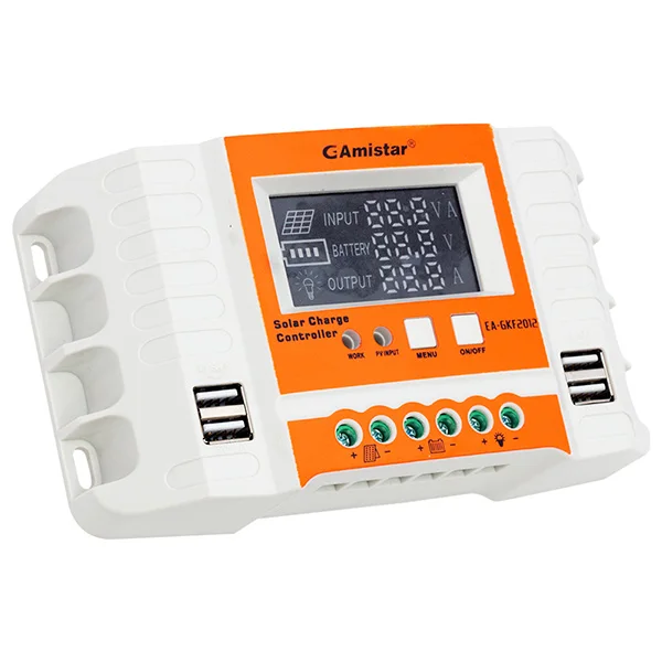 AMİSTAR GFK-2012 12V-24V 20AH DİGİTAL AUTOMATIC SOLAR CHARGE CONTROLLER