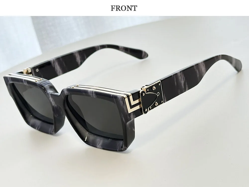 2026 Retro Quadrat Sonnenbrille Männer Vintage Millionär Sonnenbrille Frauen Trendy Urlaub Luxus Mode Gläser Gafas De Sol Hombre – Detail 20