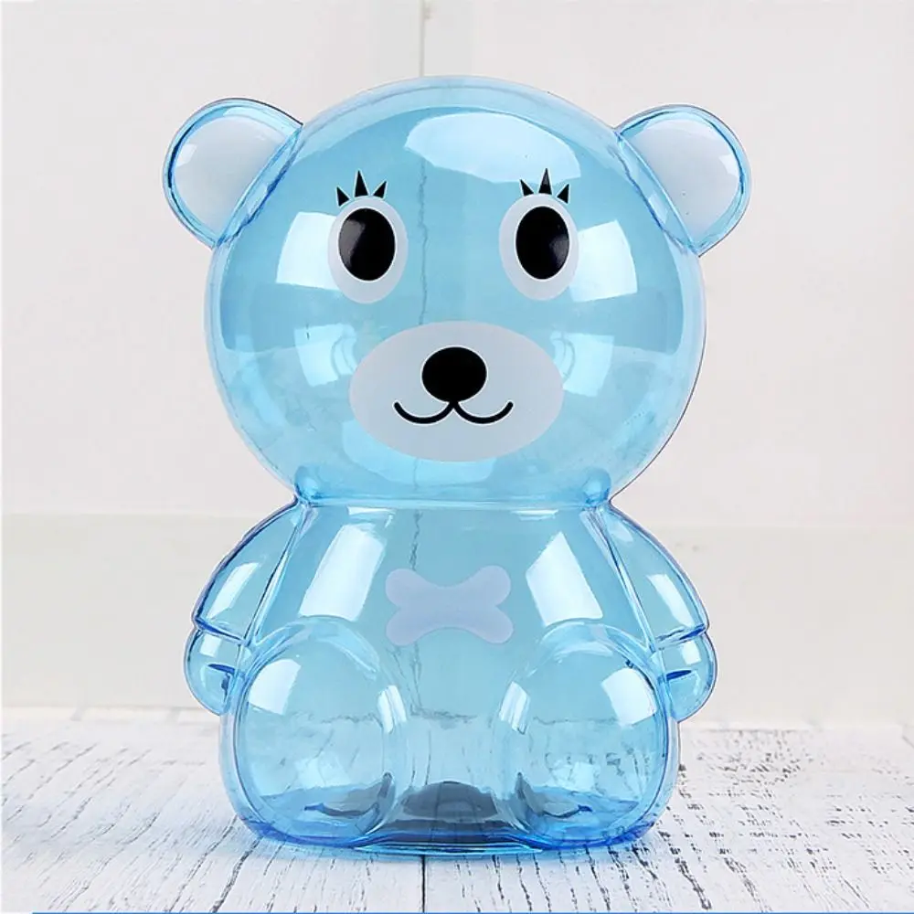 Transparent Kindergarten Fun Childhood Cartoon Bear Manage Funds Cartoon Saving Box Birthday Gifts Bear Piggy Bank