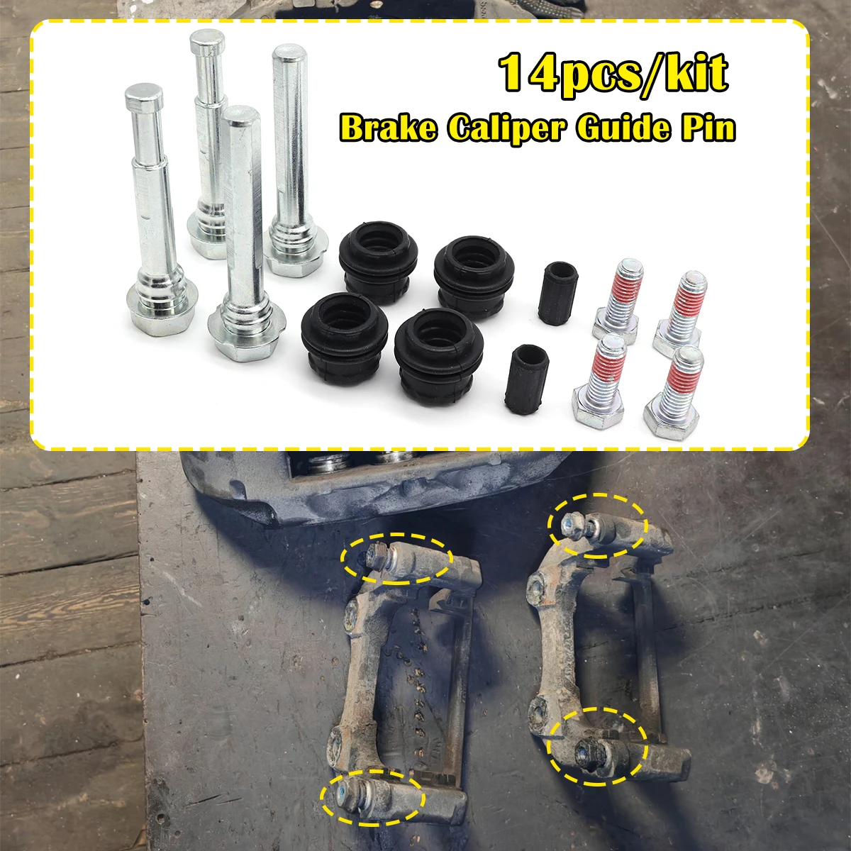 Brake Caliper Cylinder Slider Guide Pin For Disc Housing Bolts Rubber Bushing Boot Seal kit FOR VAUXHALL VIVARO SEAT ALHAMBRA
