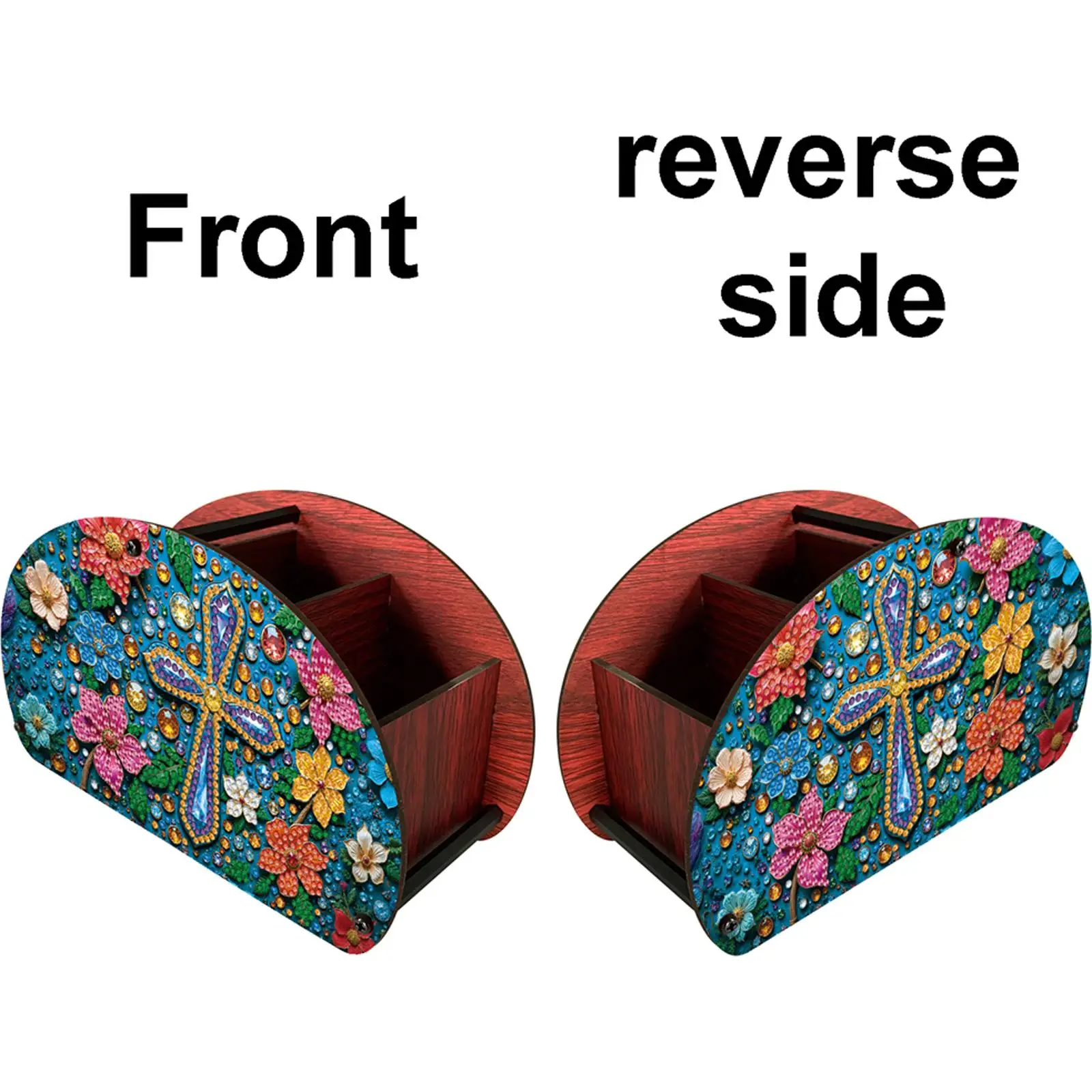 

Деревянный органайзер для алмазной мозаики Gem Cross DIY: многосекционный ящик для хранения, настольный органайзер