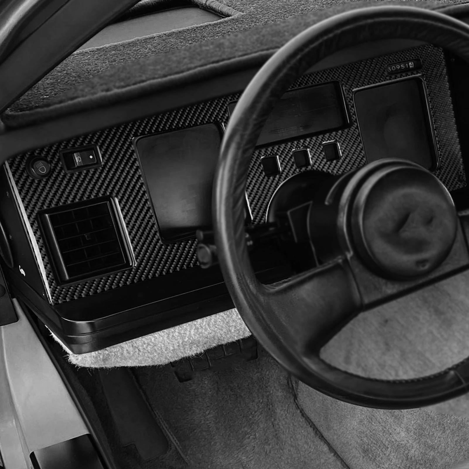 ألياف الكربون الحقيقية اكسسوارات السيارات عداد السرعة لوحة الكسوة غطاء ناعم ملصق ل كورفيت C4 1983 1984 1985 1986 1987 1988 1989