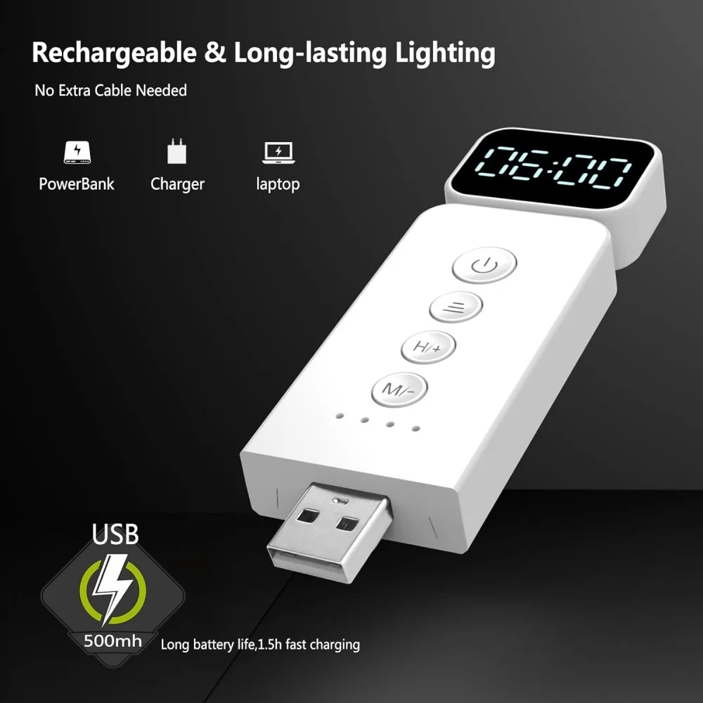 Portable Book Light LED Time 3-Color Lighting Mode Rechargeable Reading Lights Book Lamp Bedroom Night Light Reading Read Lamp