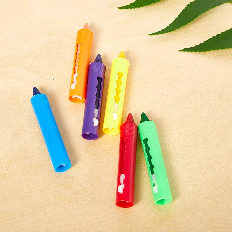 6Pcs Washable Crayon Kids Baby Bath Time Paints Drawing Pens Toy for Halloween