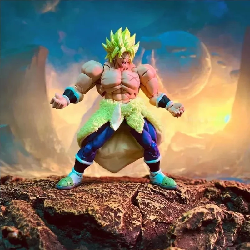 Dragon Ball Z Super Shf Series Anime Broli Handmade Green Plush Skirt Suitable for 1/12 Movable Humanoid Clothing Accessories