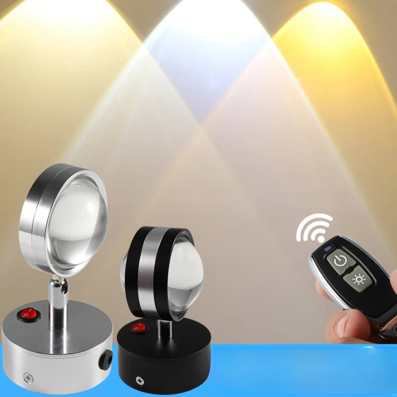 

Mobile wireless spotlight charging, no wiring, remote control, household no wiring background