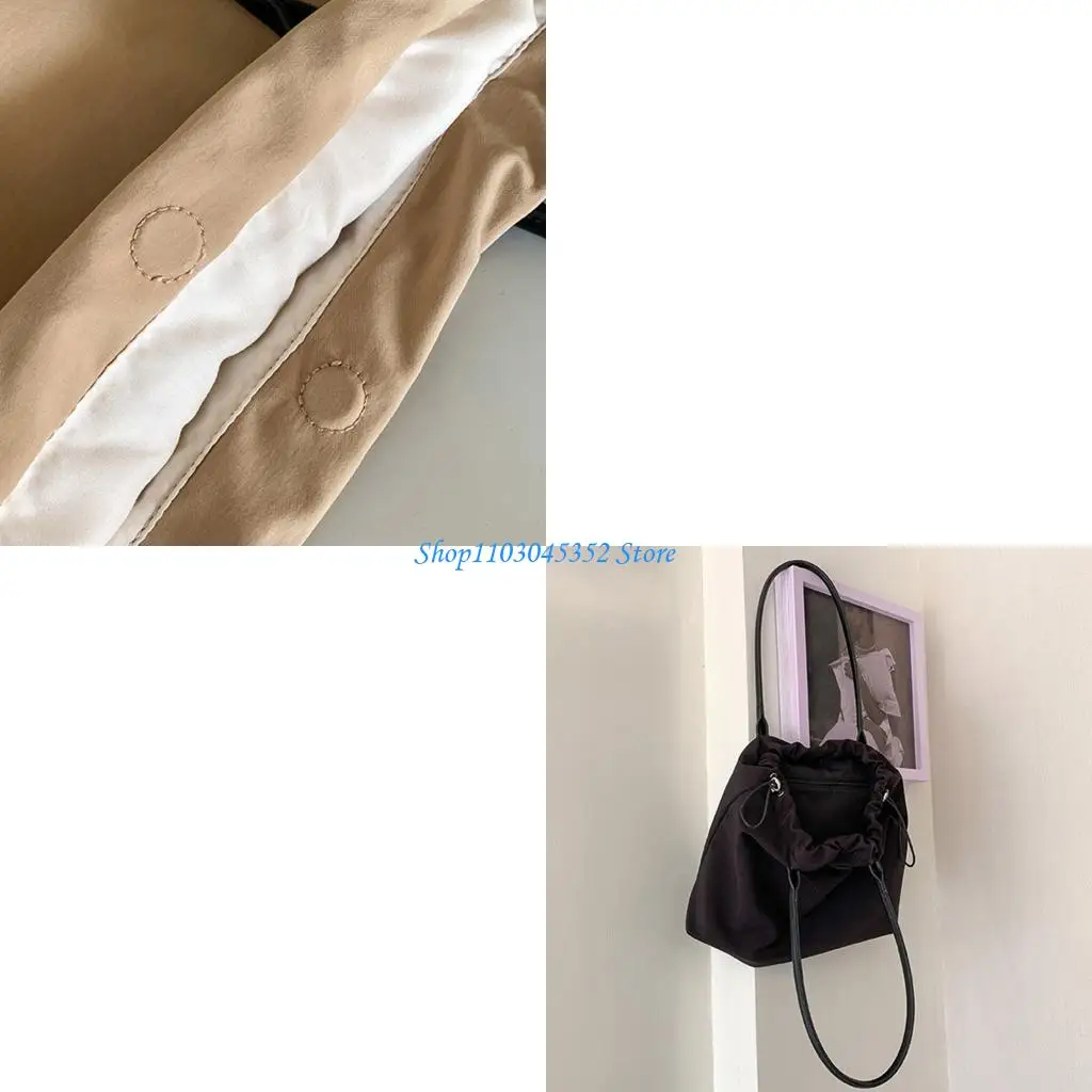 

Ergonomic Nylon Shoulder Bag Large Capacity Handbag Ruched Underrm Bags For Commuting Shopping And Outdoor Adventures