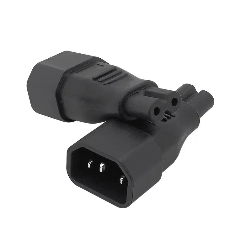 Standard Molded IEC 320 IEC320 C14 Socket to IEC C7 Plug AC Power Adapter