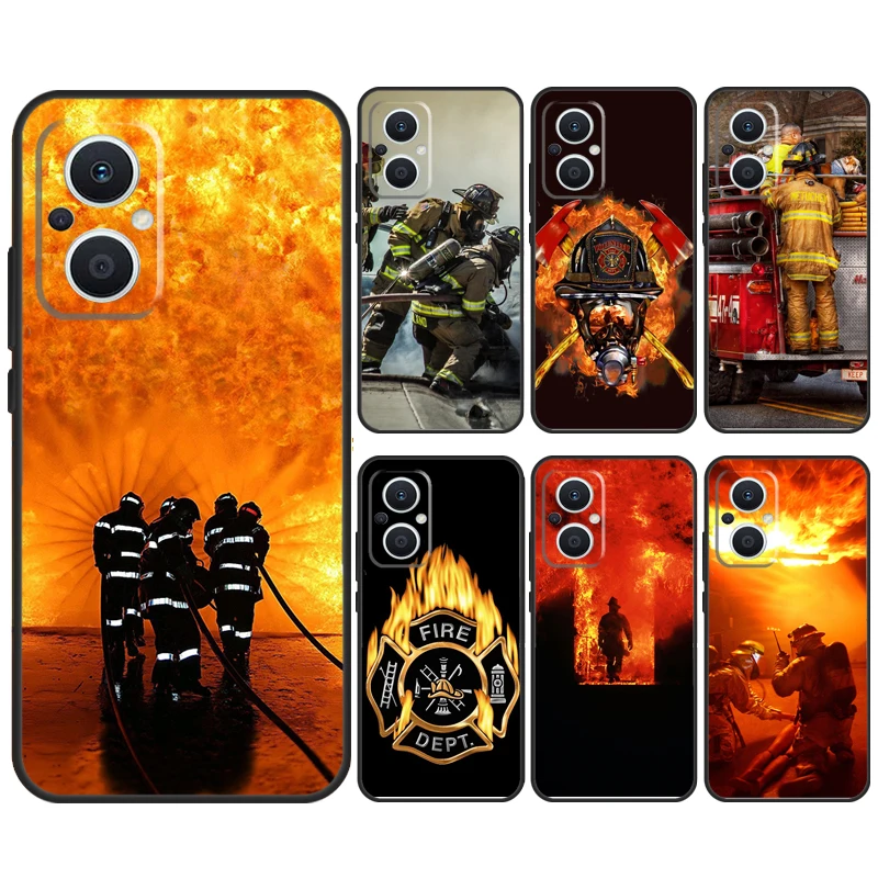 Firefighter Fire Fireman Case For OPPO Reno 8T 5Z 4Z 10 4 5 6 7 8 Lite OPPO Find X5 Pro X2 Neo X3 Lite X6 Pro Cover