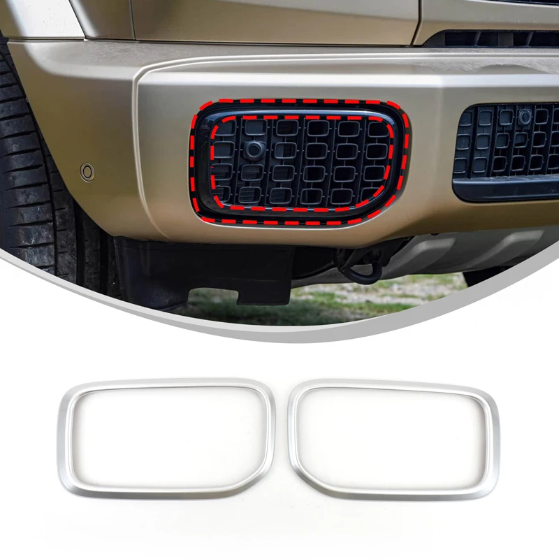 

ABS Carbon Fiber For Mercedes Benz G Class W465 2025+ Car front bumper air intake decorative frame sticker Car accessories 2Pcs