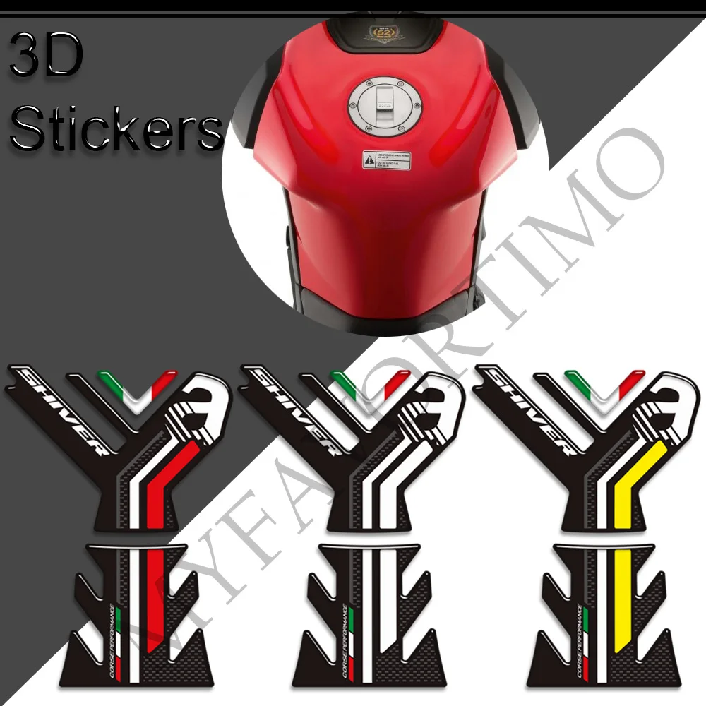 Motorcycle For Aprilia SL 750 900 Shiver Tank Pad Grips Oil Kit Knee Stickers Decals Protector 2018-2022