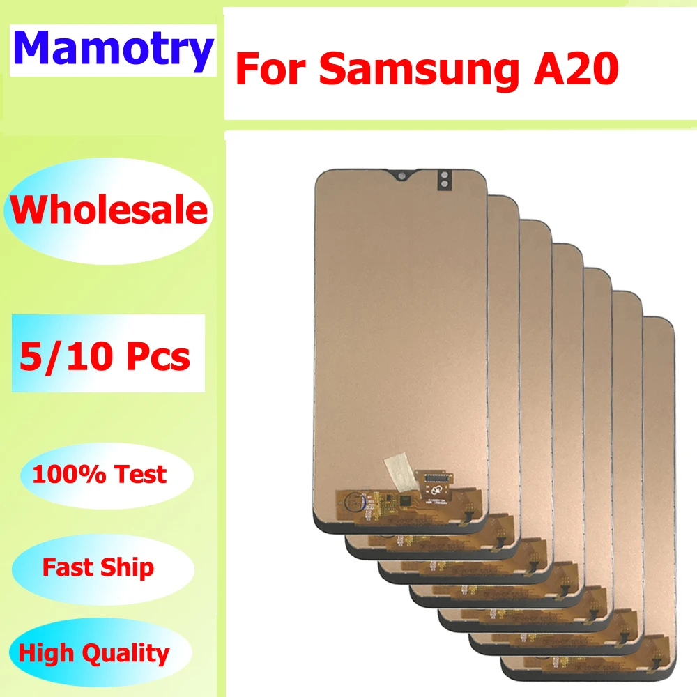 

Wholesale 5/10 pieces / Lot For Samsung A20 Screen Lcd Display with Touch Assembly A205 A205F SM-A205F A205FN