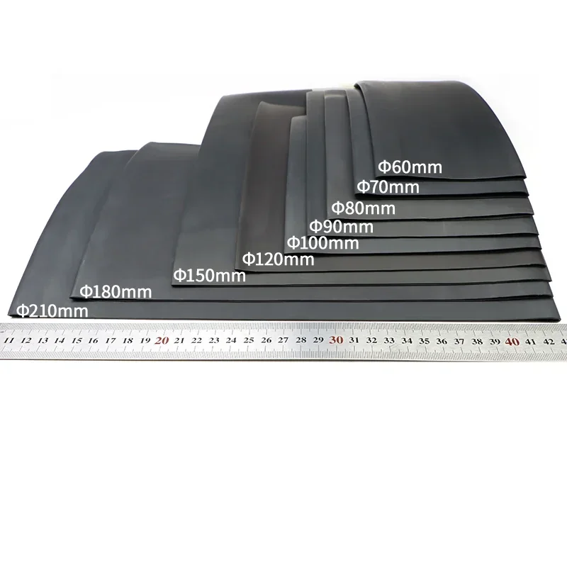 Black 2:1 Heat Shrink Tube 0.6mm~210mm Polyolefin Cable Repair Heat Shrinkable Tubing Heat-Shrink Cable Insulation Wrap Sleeve
