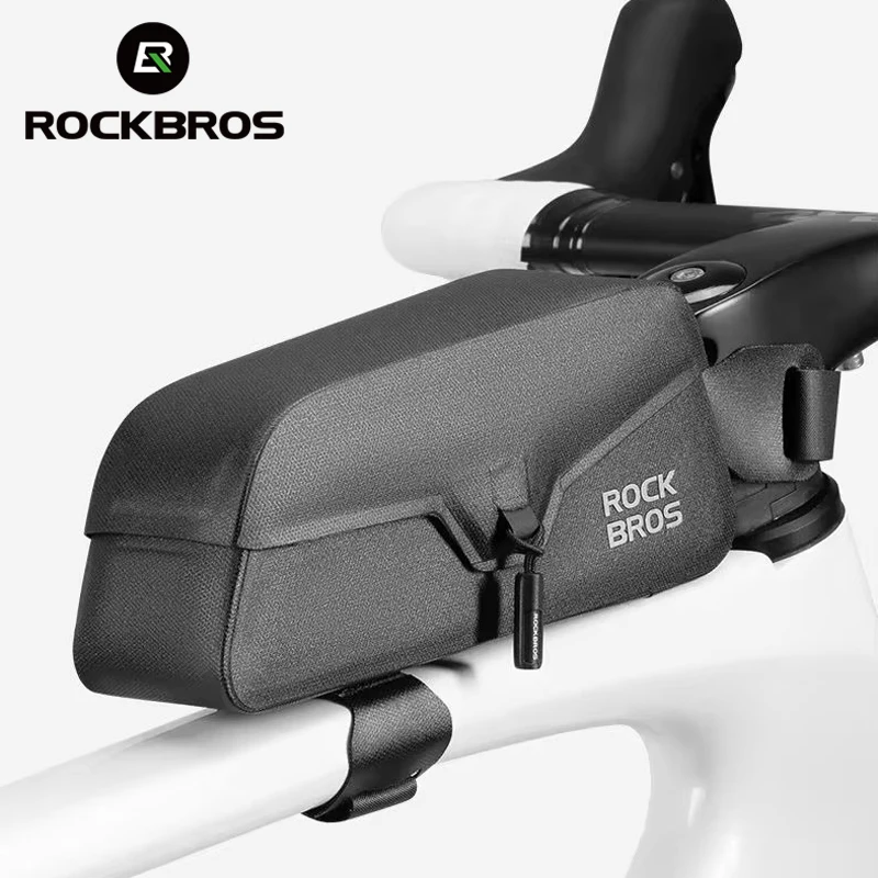 

ROCKBROS Bicycle Tube Bag Magnetic Cover MTB Road Bike Front Bag Waterproof Front Frame Pack Hard Shell Cycling Storage Bags