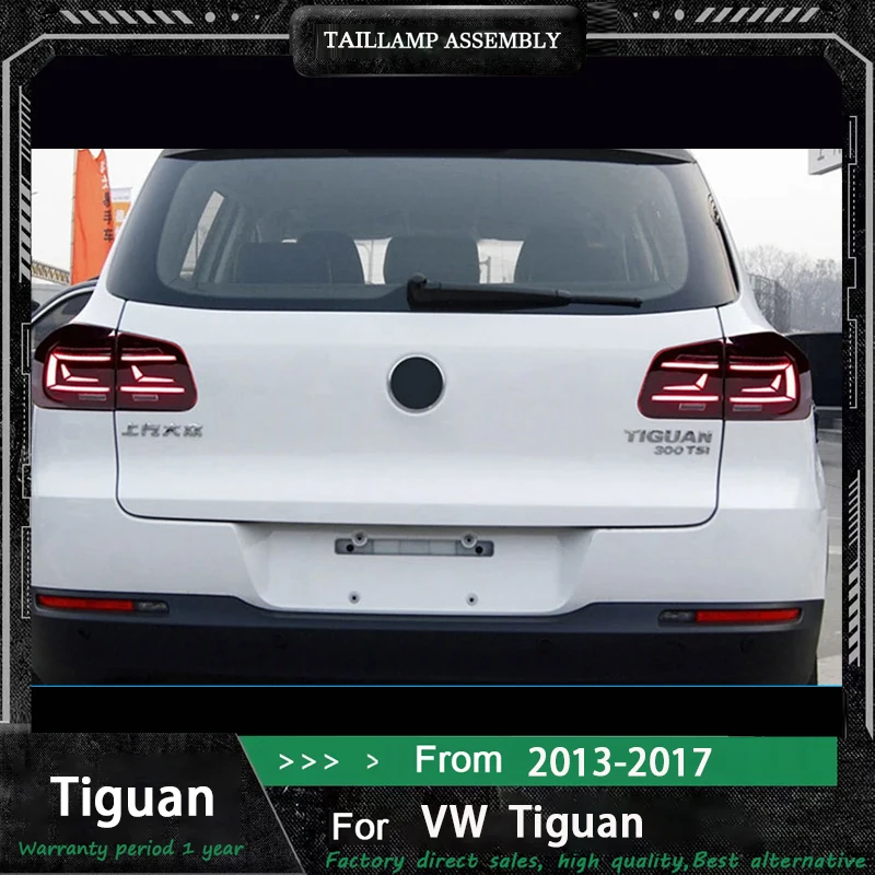 

Автомобильные фары для VW Tiguan, задние фонари 2013 2014 2015-2017 Tiguan, светодиодный задний фонарь, динамический указатель поворота, автомобильные задние фонари в сборе