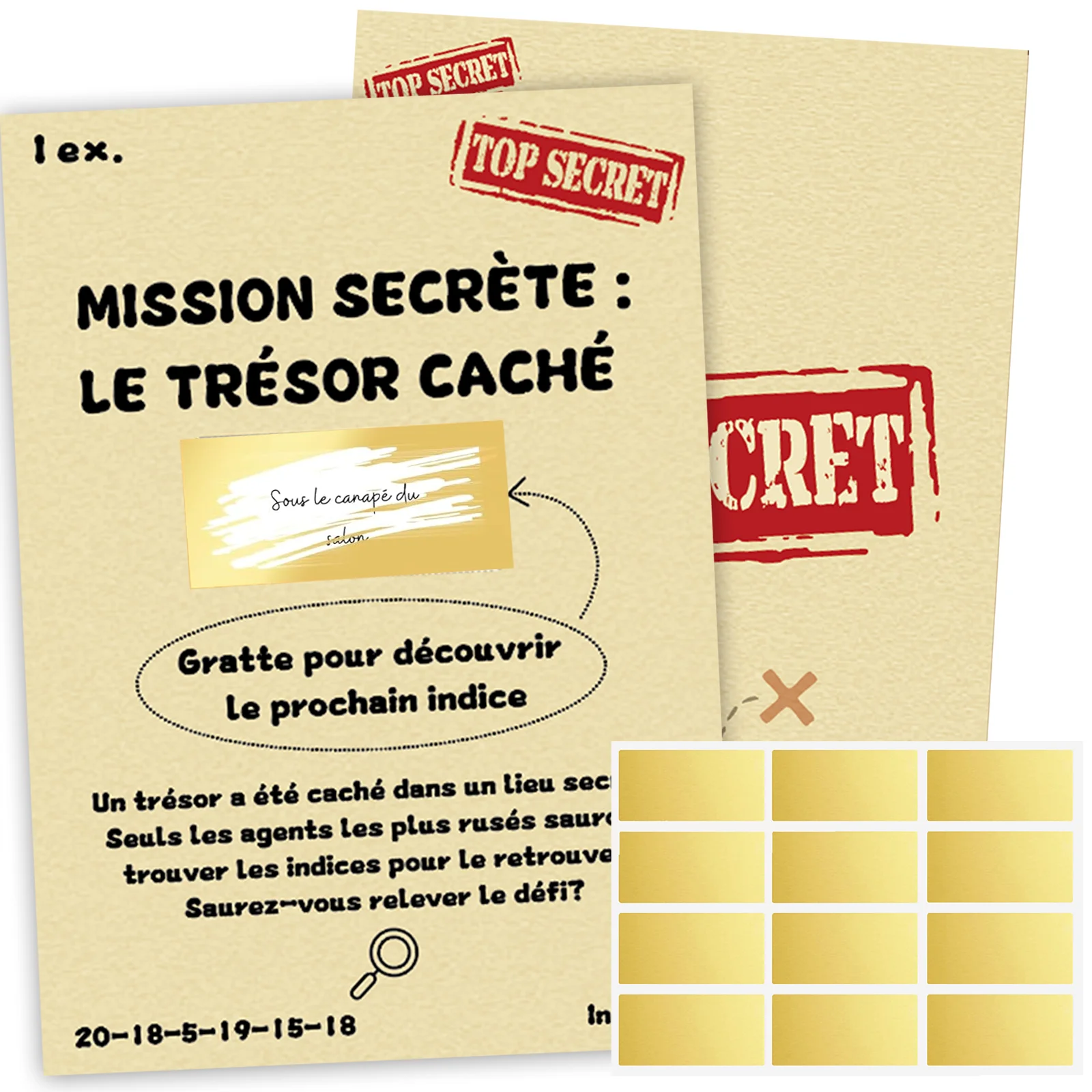 12 juegos de misiones secretas, caza al tesoro, tarjetas para rascar, tarjetas de invitación de fiesta, patios del tesoro temáticos de agente especial, tarjeta t