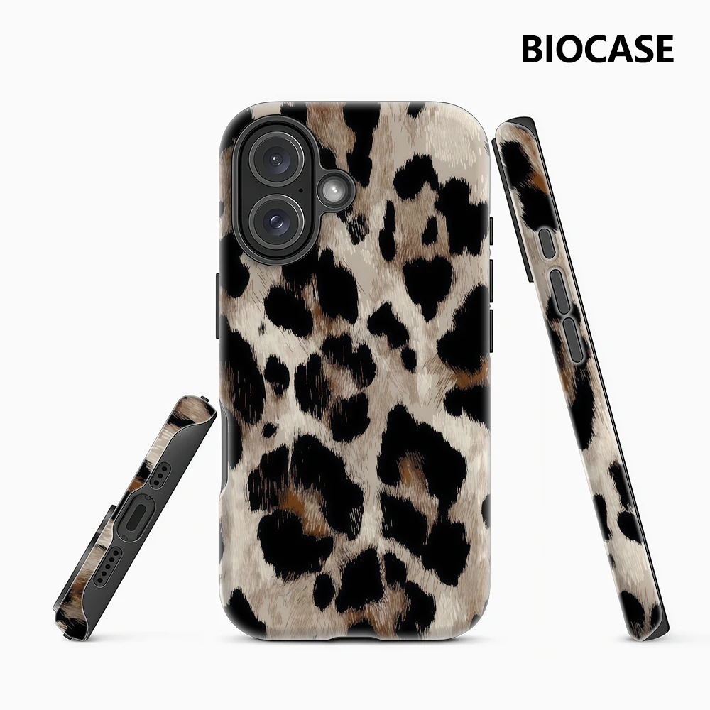 INS Classic Leopardenmuster IPhone 17 Must-Haves Handyhülle für IPhone 17 16 15 14 13 12 Pro Max Plus Doppelschichtige Rückseite