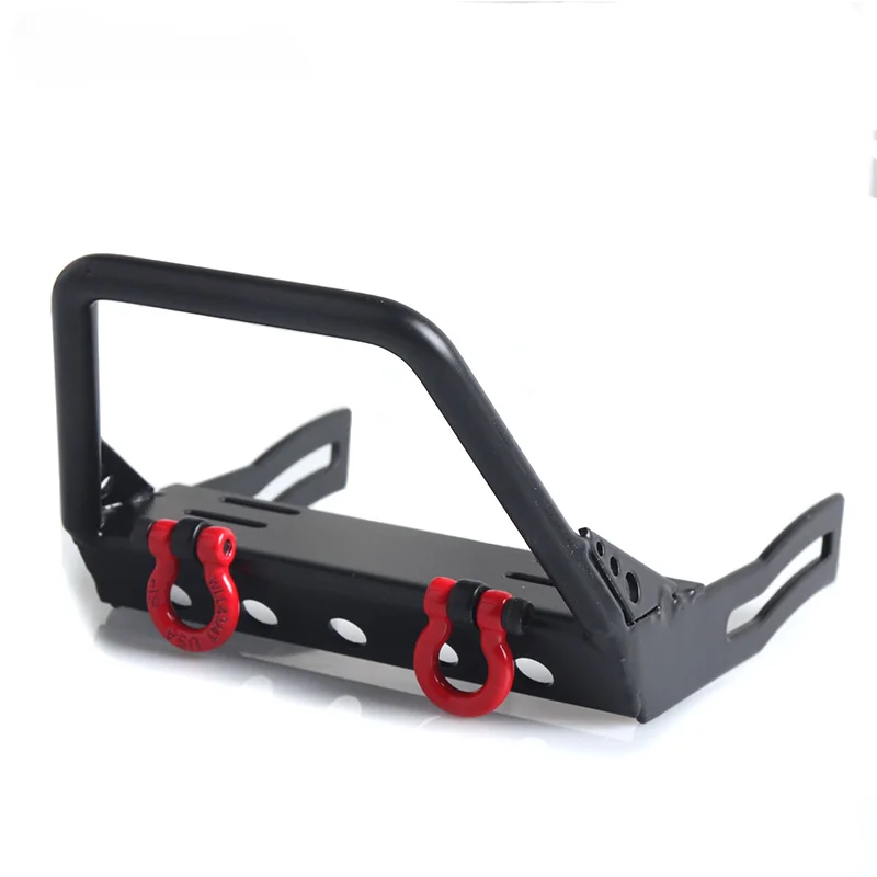 Metal Stinger Front Bumper Bull Bar Winch Mount Shackle For 1/10 RC Rock Crawler Car Axial SCX10 90046 90047 D90 D110