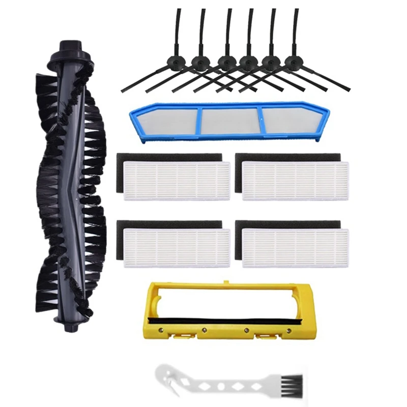 

Replacement Roller Brush Side Brushes HEPA Filters Compatible For Ilife A4 A4S A40 Robot Vacuum Cleaner Accessories
