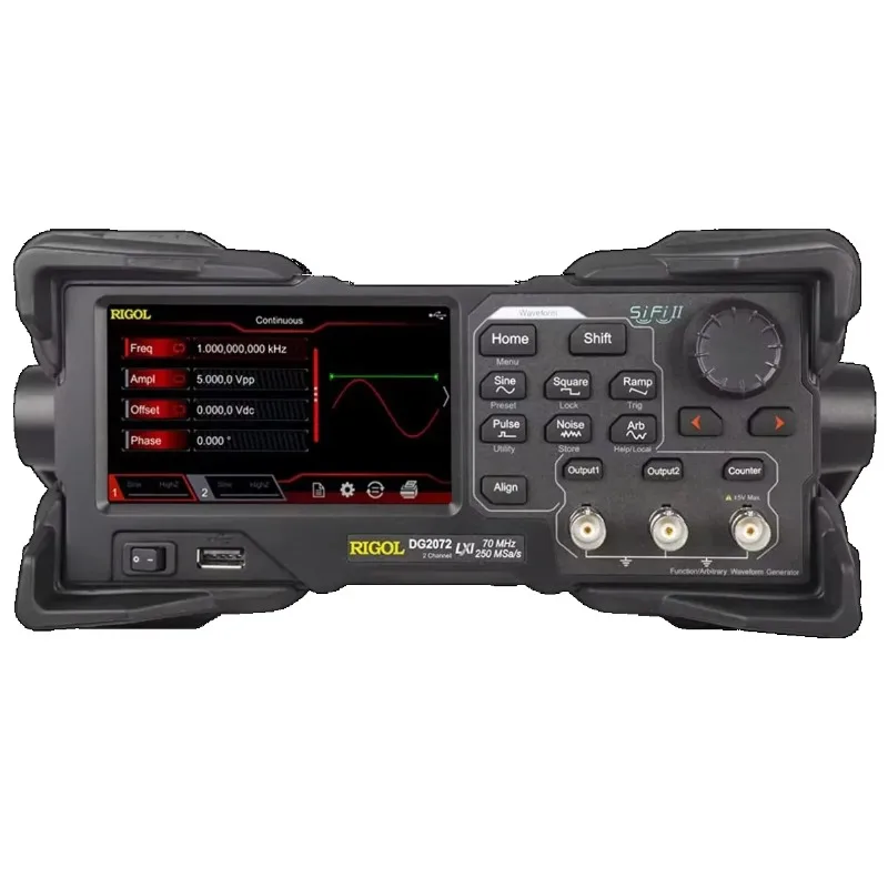 1PC NEW RIGOL DG2072 70MHz 2CH Function/Arbitrary Waveform Generator In Stock 250MSa/s 16Mpts 16Bit SiFi II Original Box